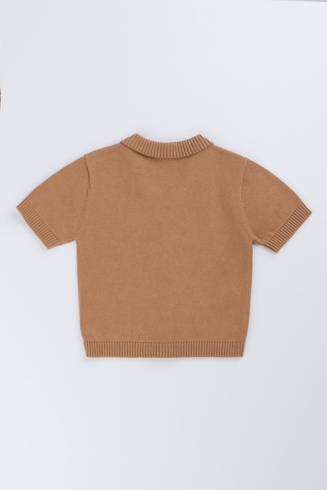 Brown Knitted Collared Golfer (2)