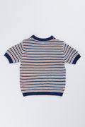 Striped Short Sleeve Crewneck Knit (2)