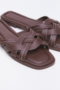 Brown Knot Design Mule Sandals (2)