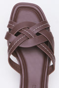 Brown Knot Design Mule Sandals (4)