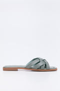 Sage Knot Top Stitch Mule Sandals (1)