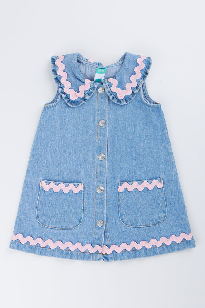 Peter Pan Collar Denim Dress