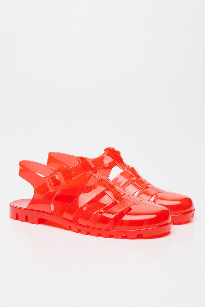 Red Jelly Fisherman Sandals
