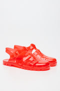 Red Jelly Fisherman Sandals