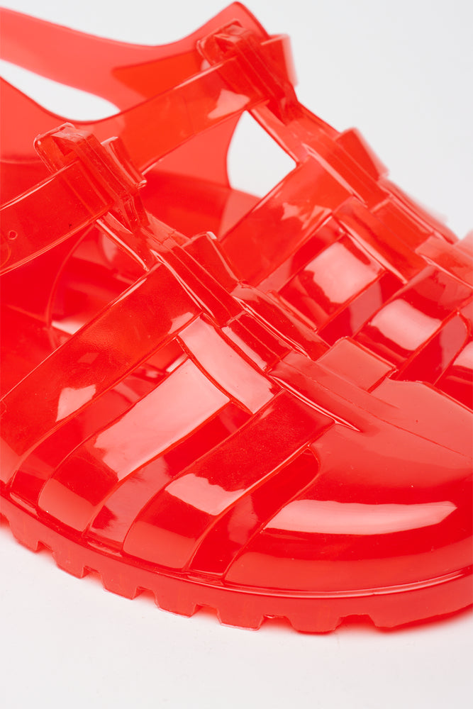 Red Jelly Fisherman Sandals (2)