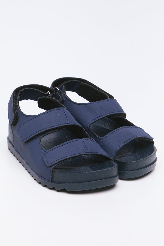 Navy Double Strap Sandals