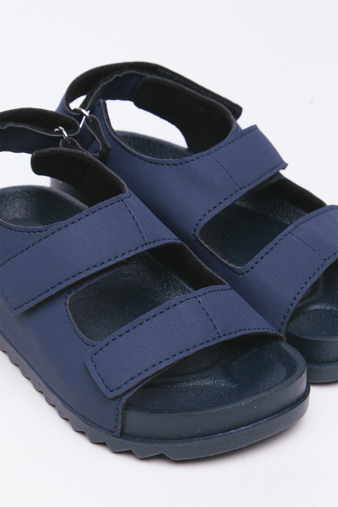 Navy Double Strap Sandals (2)