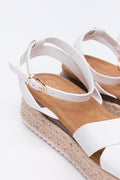 White Criss Cross Espadrille Wedges (3)