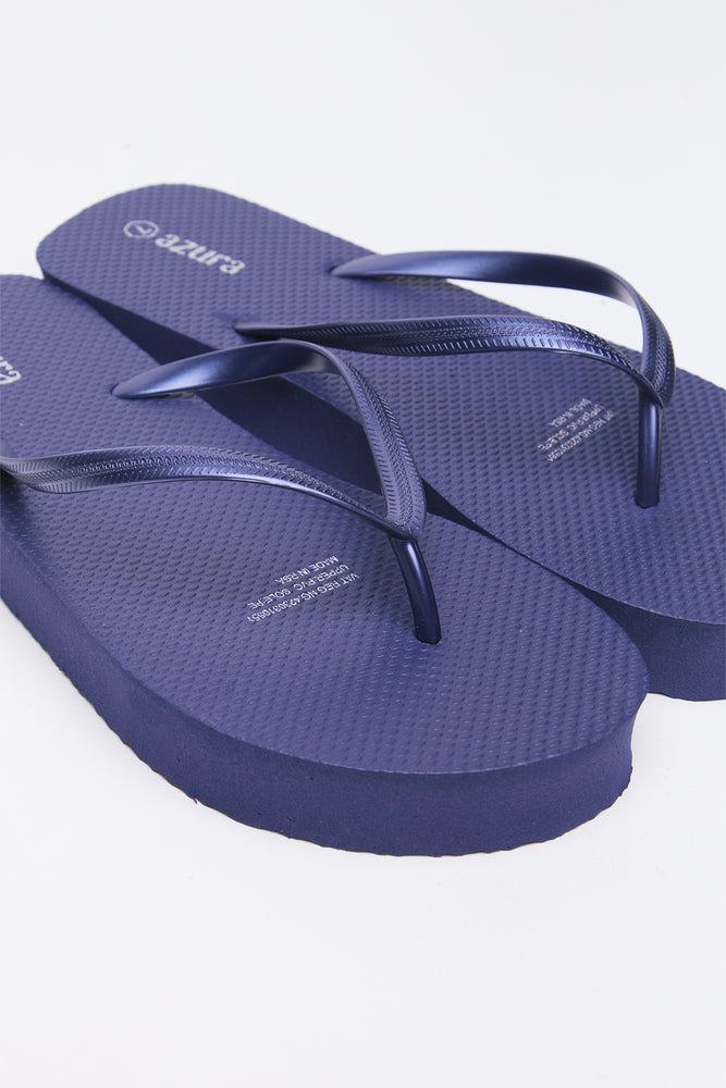 Navy Flatform Flip Flops (2)
