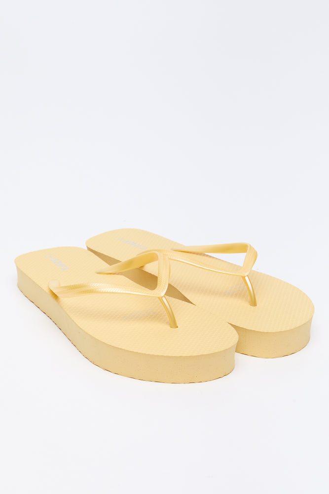 Yellow Platform Flip Flops