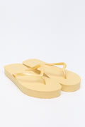 Yellow Platform Flip Flops