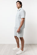 Sage Seersucker Stripe Short Sleeve Shirt (1)