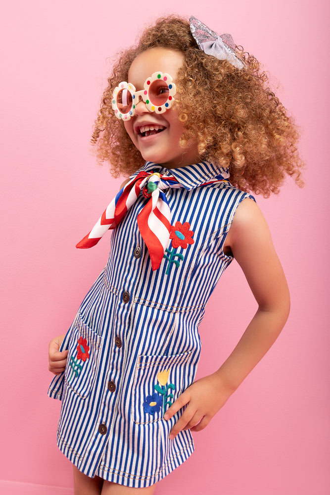 ME&B Striped Denim Dress