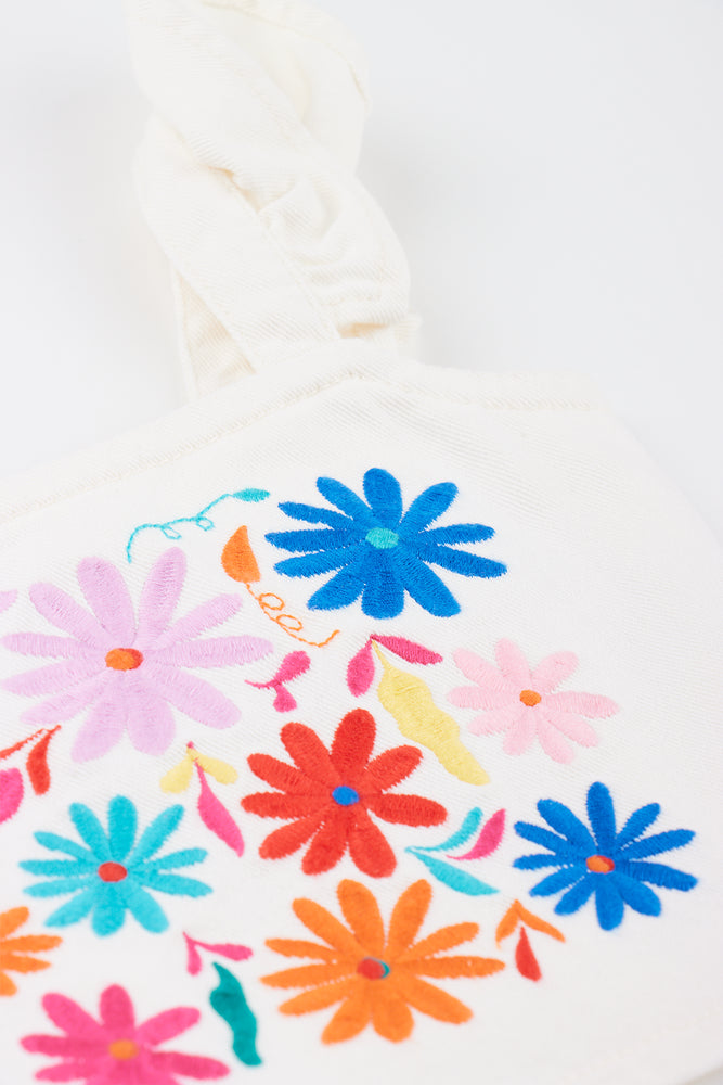 ME&B Embroidered Floral Cream Denim Top (1)