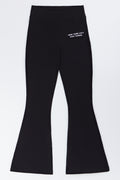 Black Iconic Print Flare Pants