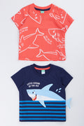 2 Pack Shark Print T-Shirt