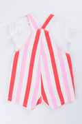 Striped Berry Dungaree Set (2)