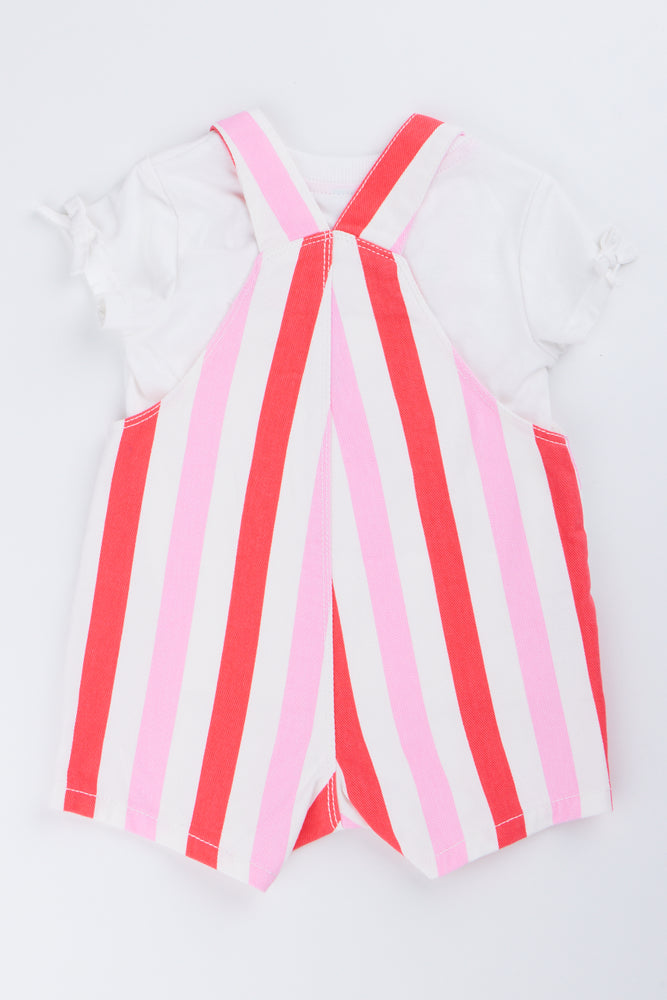 Striped Berry Dungaree Set (2)