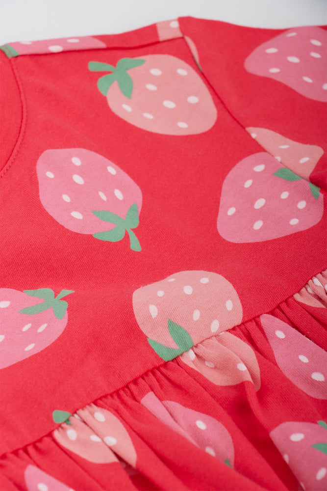 Red Strawberry Print Knit Dress (1)