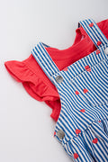 Stripe Heart Print Pinni Set (1)