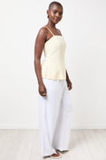 Yellow Sleeveless Linen Blend Top (1)