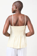 Yellow Sleeveless Linen Blend Top (2)