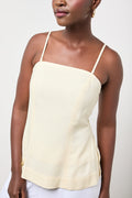 Yellow Sleeveless Linen Blend Top (3)