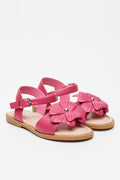 Cerise Flower Detail Sandals