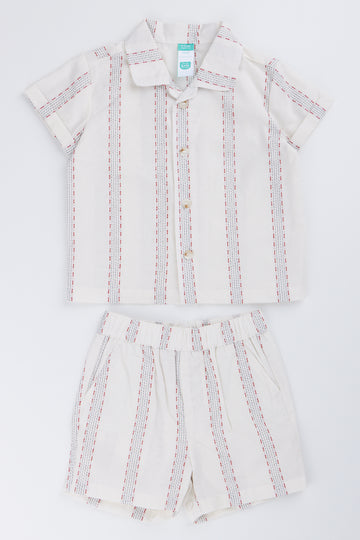 Woven Striped Set