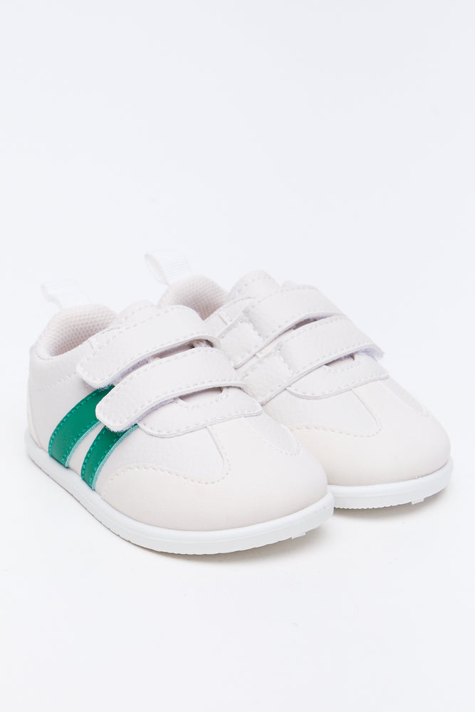 White Infant Double Strap Sneakers
