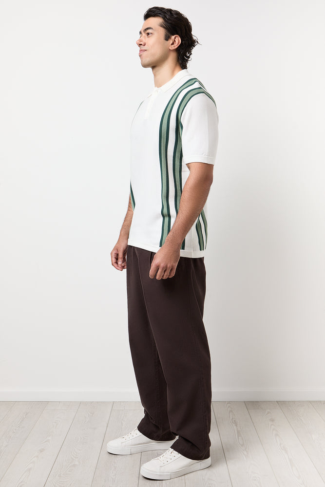 Green Striped Knit Golfer (1)