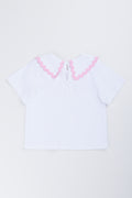 White Ric Rac Collar T-Shirt (2)