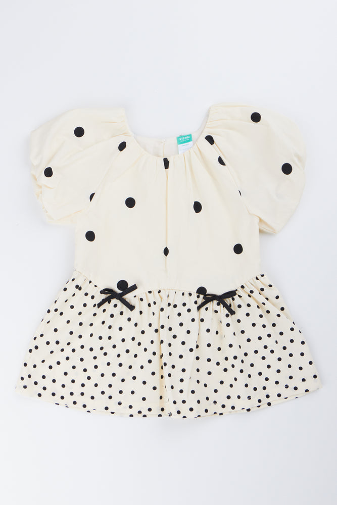 Cream Polka Dot Dress