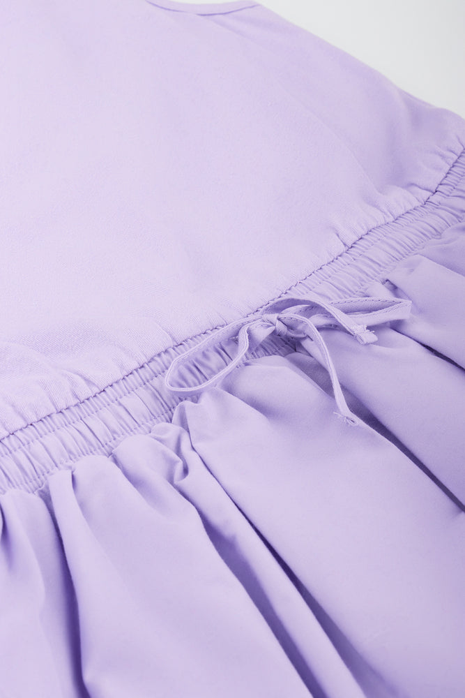 Lilac Sleeveless Bubble Hem Dress (1)
