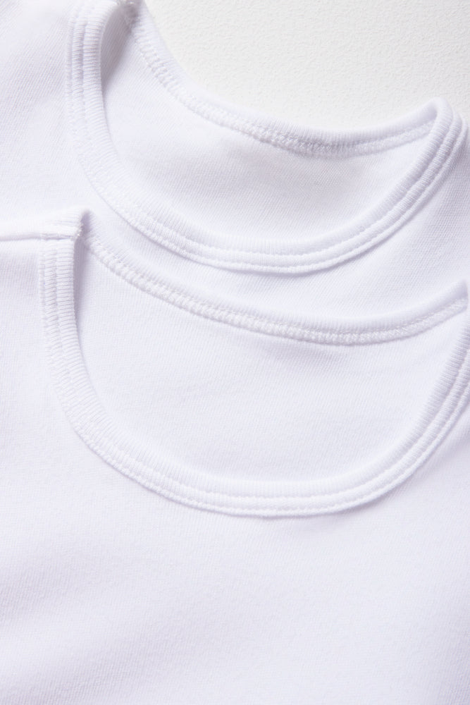 White 2 Pack Long Sleeve Vests (1)