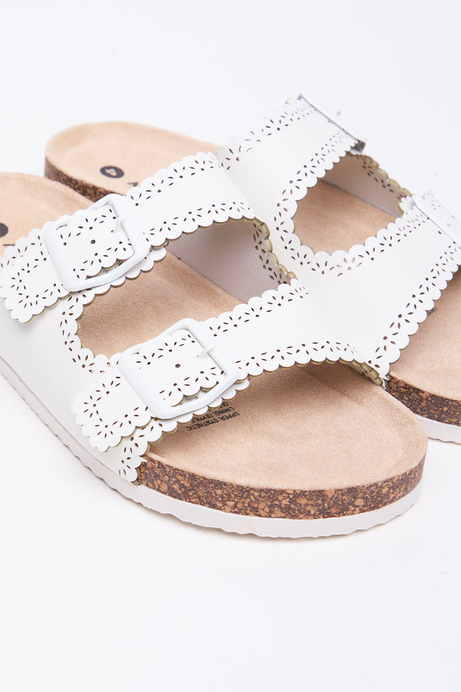 White Scalloped Edge Cork Sandals (2)