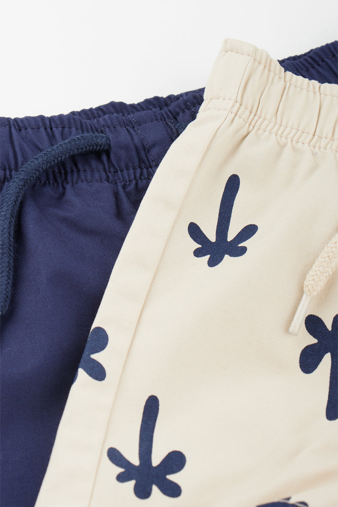 Palm Print Woven Shorts 2 Pack (1)