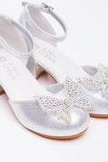 Silver Butterfly Trim Block Heels (2)