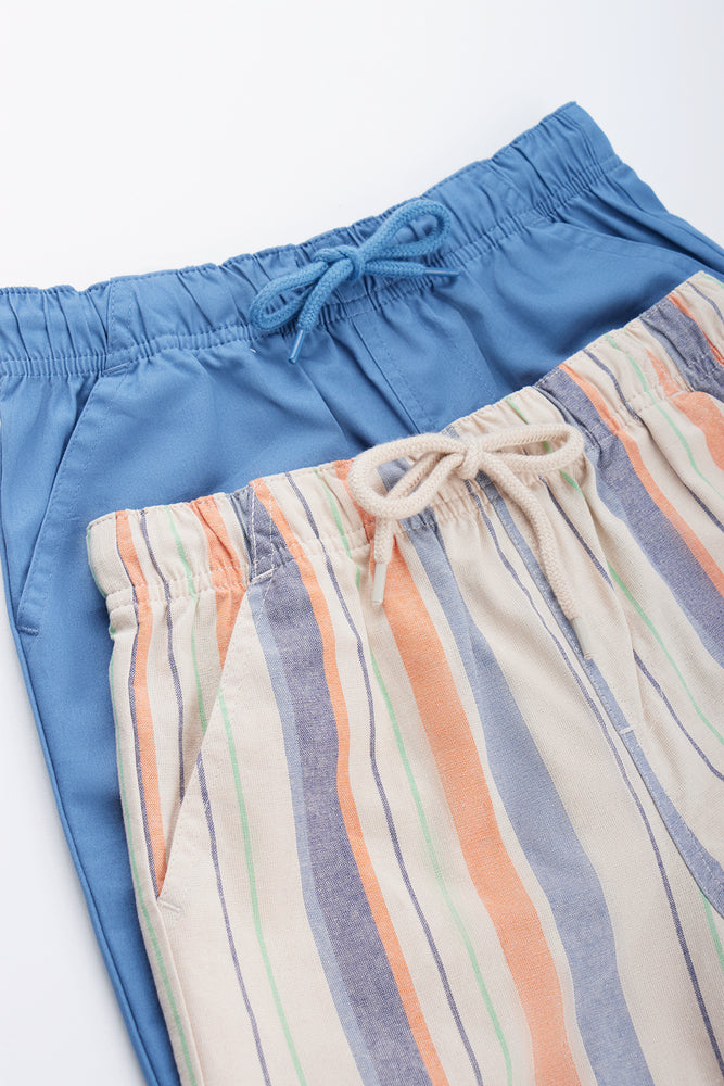 2 Pack Woven Casual Shorts (1)