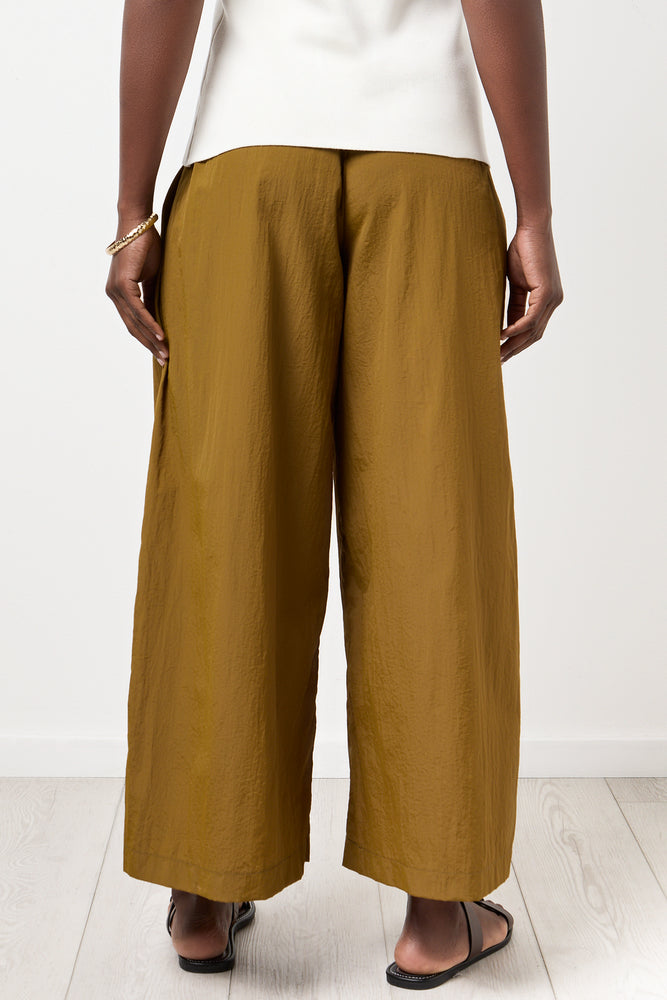 Olive Wide Leg Cropped Pants (2)