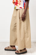 Beige Wide Leg Cropped Pants (1)