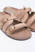 Tan Suede Buckle Sandals (2)