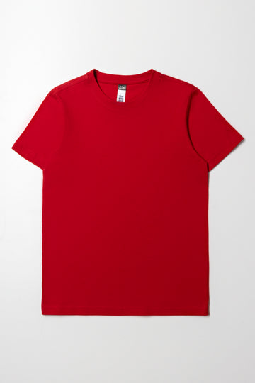 Plain Red Short Sleeve T-Shirt