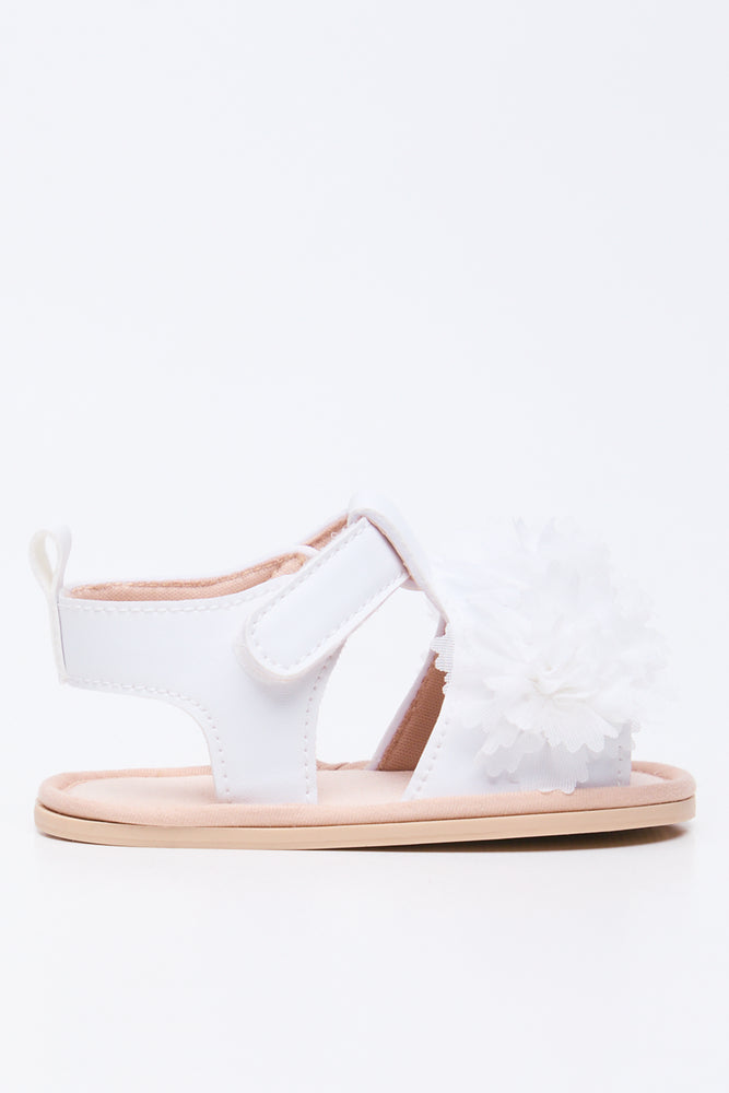 White Floral Detail Sandals (1)