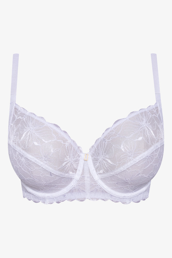 Plus Size 2 Pack Lace Non Padded Underwire Bra Natural And White (1)