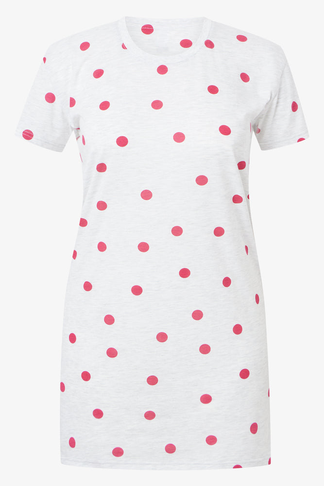 Pink 2 Pack Spotted Bow Cotton Sleepshirt (2)