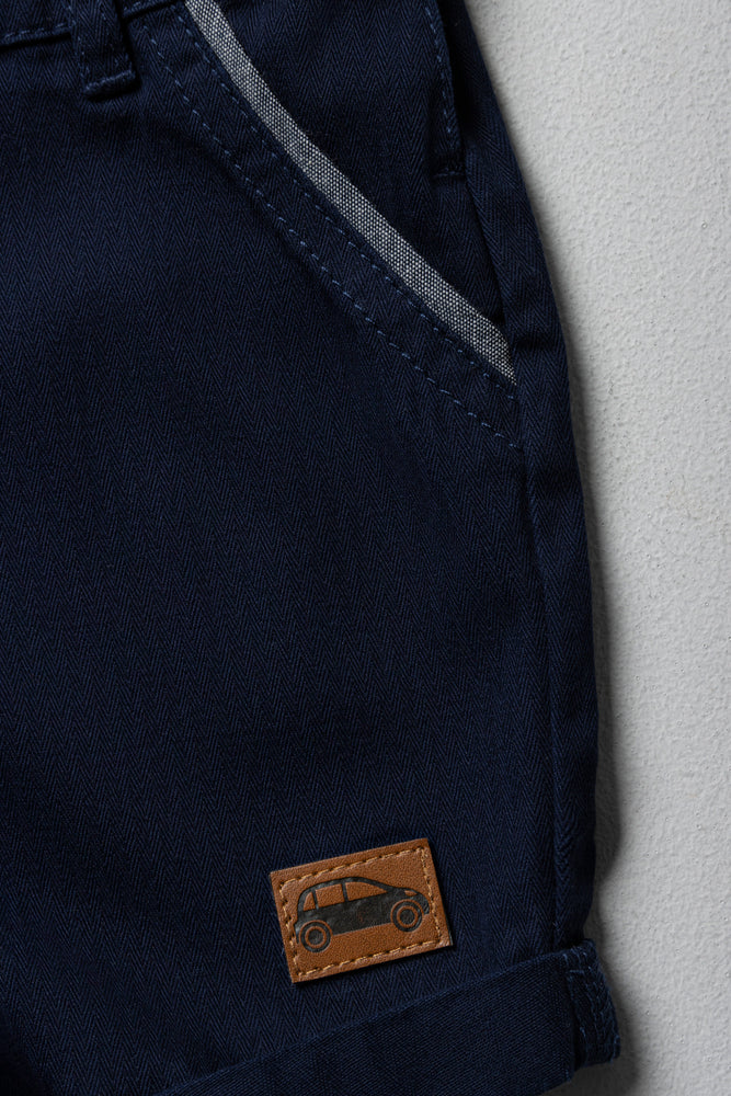 Navy Dungaree And White Golfer Set (2)