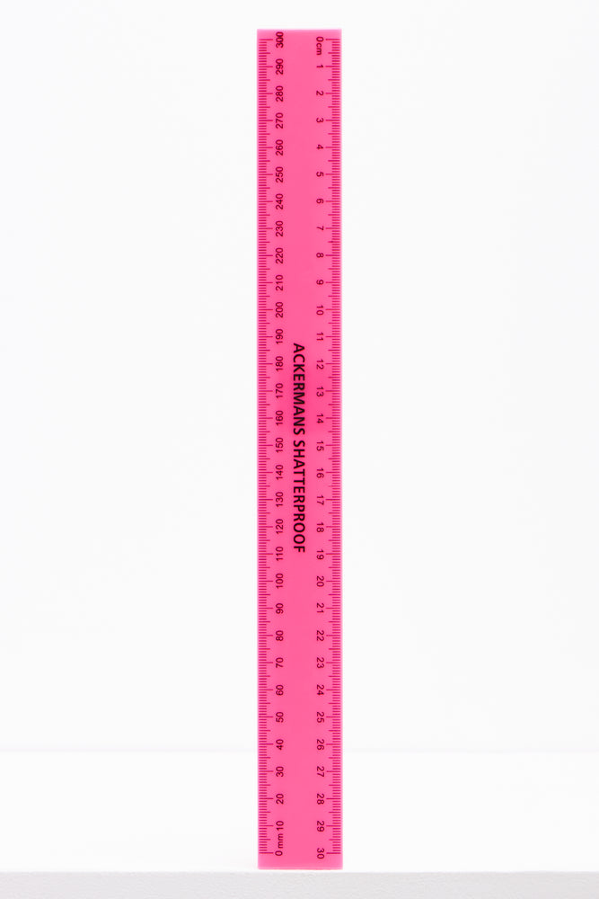 Pink Shatterproof School Ruler
