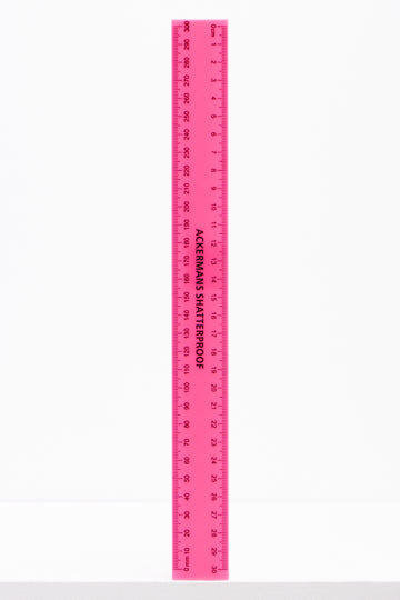 Pink Shatterproof School Ruler