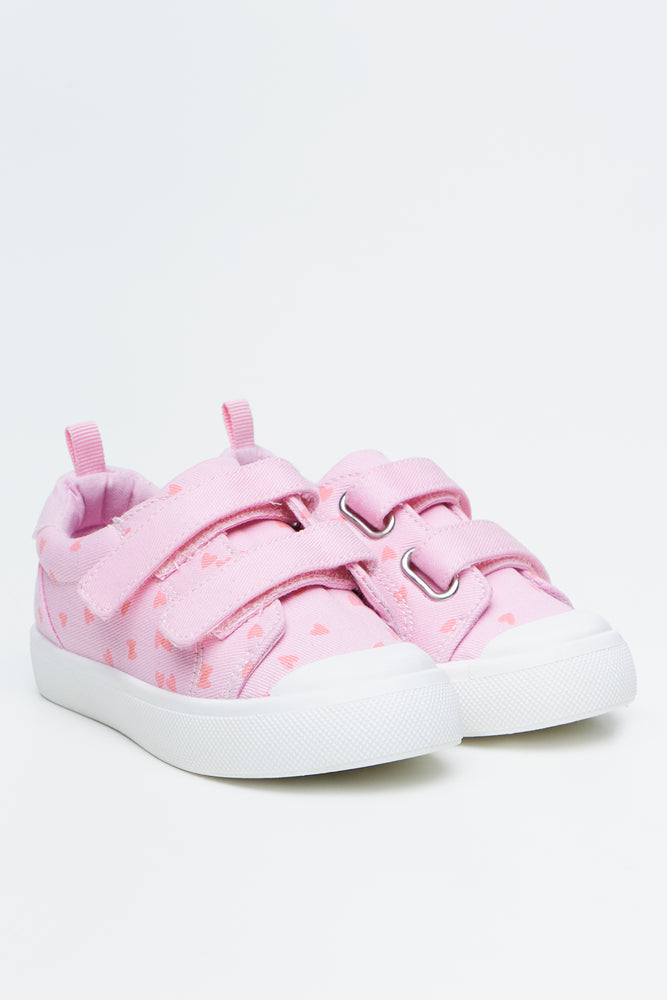 Pink Double Strap Sneakers